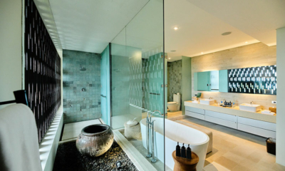 Samujana 27 His and Hers Bathroom One with Mirror | Choeng Mon, Koh Samui
