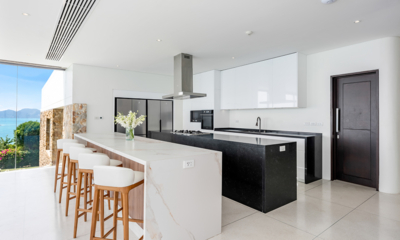 Samujana 30 Kitchen Area with View | Choeng Mon, Koh Samui