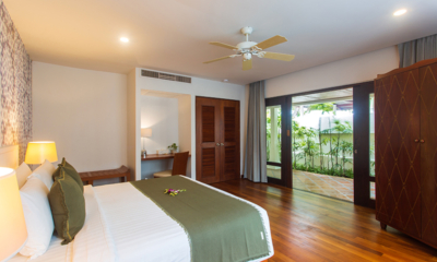 Villa Bougainvillea Bedroom Three with Wooden Floor | Maenam, Koh Samui