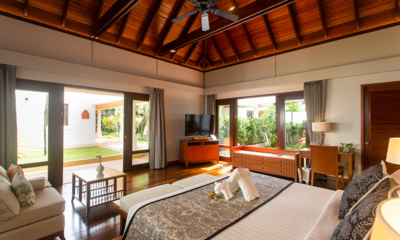 Villa Bougainvillea Bedroom Four with Sofa and TV | Maenam, Koh Samui