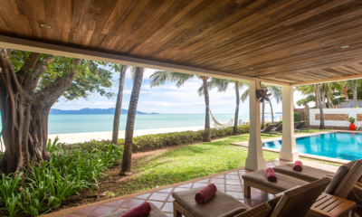 Villa Acacia Pool Side Sun Loungers with Sea View | Maenam, Koh Samui