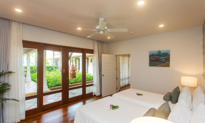 Villa Acacia Bedroom Three with Twin Beds and View | Maenam, Koh Samui