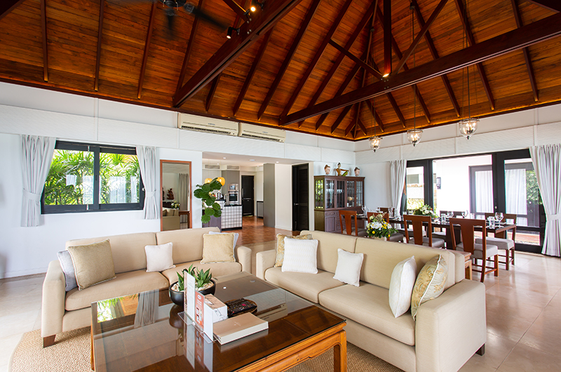 Villa Hibiscus Indoor Living and Dining Area | Maenam, Koh Samui