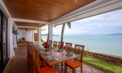 Villa Hibiscus Dining Area with Sea View | Maenam, Koh Samui