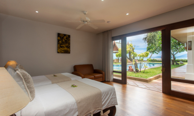 Villa Lotus Bedroom Four with Twin Beds and Pool View | Maenam, Koh Samui