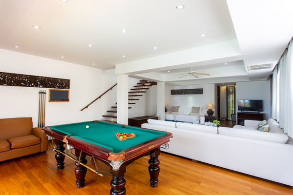 Villa Lotus Bedroom Five with Billiard Table and Sofa | Maenam, Koh Samui