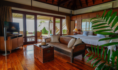 Villa Lotus Bedroom with TV and View | Maenam, Koh Samui