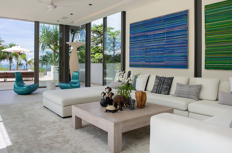 Sava Beach Villas Aqua Villa Indoor Living Area | Natai, Phang Nga