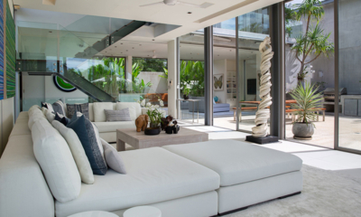 Sava Beach Villas Aqua Villa Indoor Living Area with View | Natai, Phang Nga