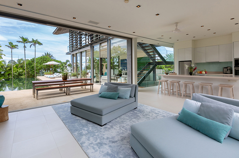 Sava Beach Villas Aqua Villa Living Area | Natai, Phang Nga