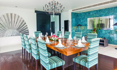 Ocean's 11 Villa Dining Area with Wooden Floor | Cape Yamu, Phuket