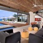 Sava Beach Villas Villa Amarelo Living Area with Pool View | Natai, Phang Nga