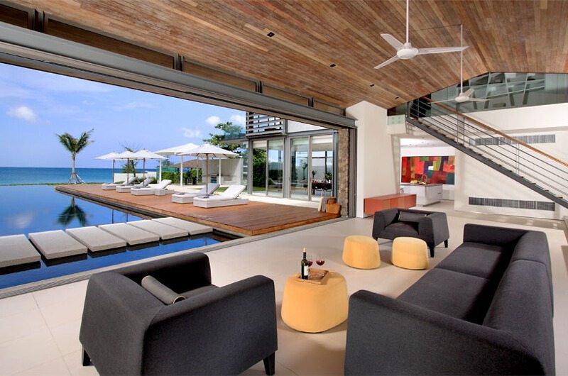 Sava Beach Villas Villa Amarelo Living Area with Pool View | Natai, Phang Nga Sava Beach Villas Villa Amarelo Living Area with Pool View | Natai, Phang Nga
