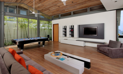 Sava Beach Villas Villa Amarelo Living Area with Billiard Table and TV | Natai, Phang Nga