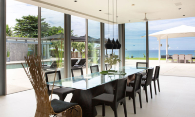 Sava Beach Villas Villa Essenza Dining Room with Sea View | Natai, Phang Nga