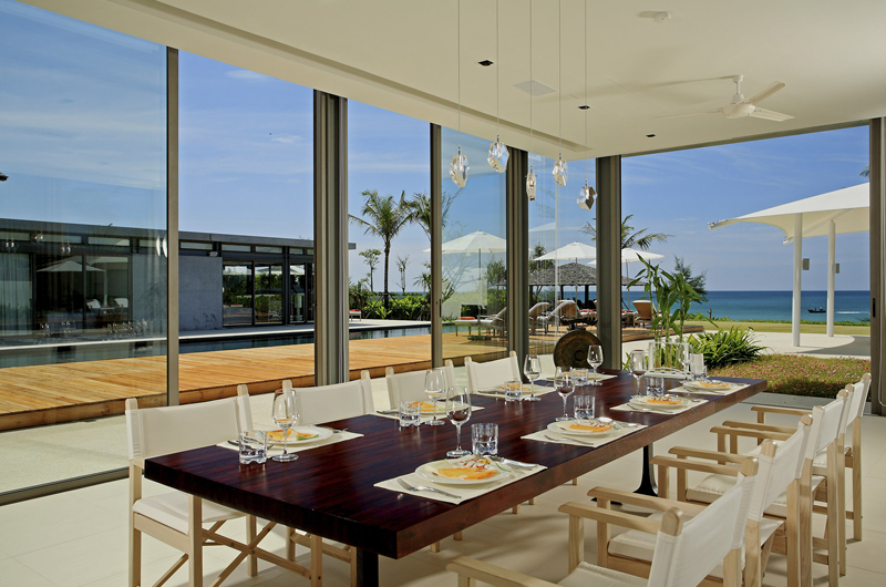 Sava Beach Villas Villa Malee Sai Pool Side Dining | Natai, Phang Nga
