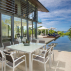 Sava Beach Villas Villa Roxo Pool Side Dining Area with View | Natai, Phang Nga