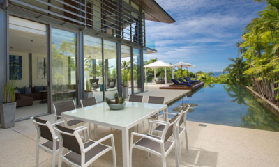 Sava Beach Villas Villa Roxo Pool Side Dining Area with View | Natai, Phang Nga