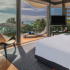 Sava Beach Villas Villa Roxo Bedroom with TV and View | Natai, Phang Nga