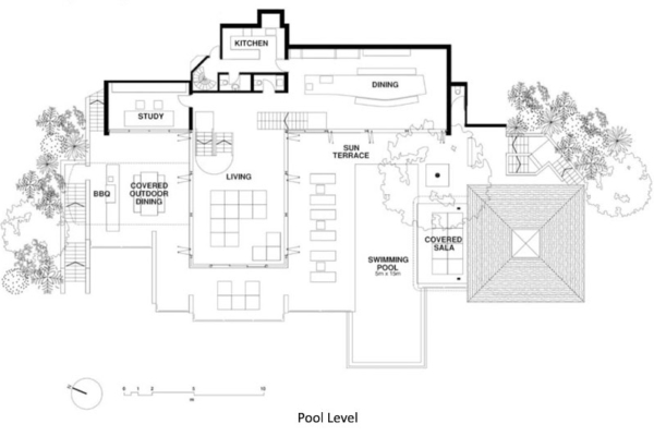 Villa Saengootsa Pool Level Floorplan | Kamala, Phuket