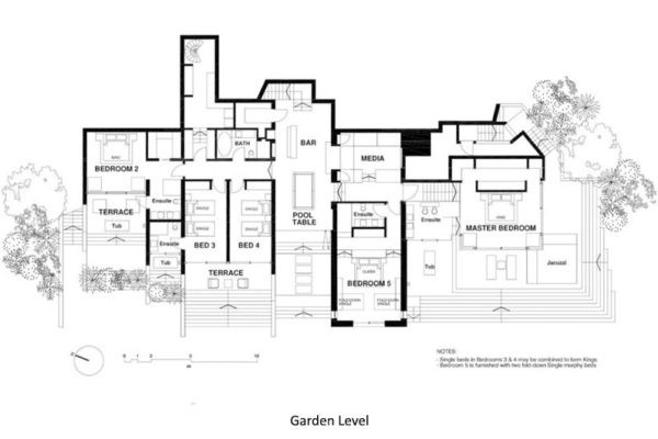 Villa Saengootsa Garden Level Floorplan | Kamala, Phuket
