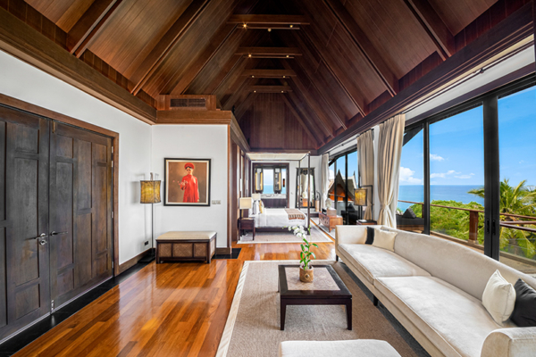 Villa Aye Master Bedroom One with Seating Area and View | Kamala, Phuket