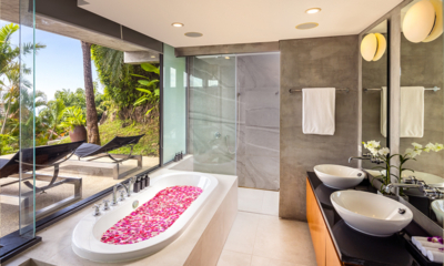 Villa Benyasiri Master Bathroom with Romantic Bathtub Set Up | Phuket, Thailand