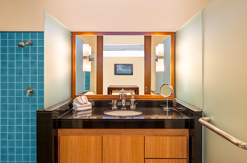 Villa Fah Sai Bathroom with Shower and Mirror | Kamala, Phuket