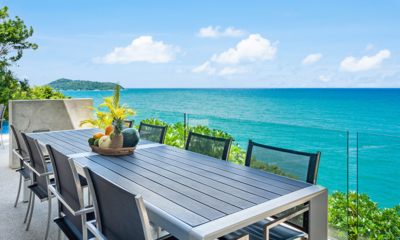 Villa Lomchoy Open Plan Dining Area with Sea View | Kamala, Phuket