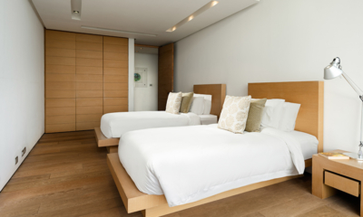 Villa Saengootsa Fourth Bedroom with Single Beds and Wooden Floor | Phuket, Thailand