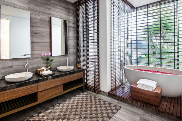 Villa Sawarin En-Suite Bathroom with Romantic Bathtub Set Up | Phuket, Thailand