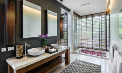 Villa Sawarin His and Hers Bathroom with Romantic Bathtub Set Up | Phuket, Thailand