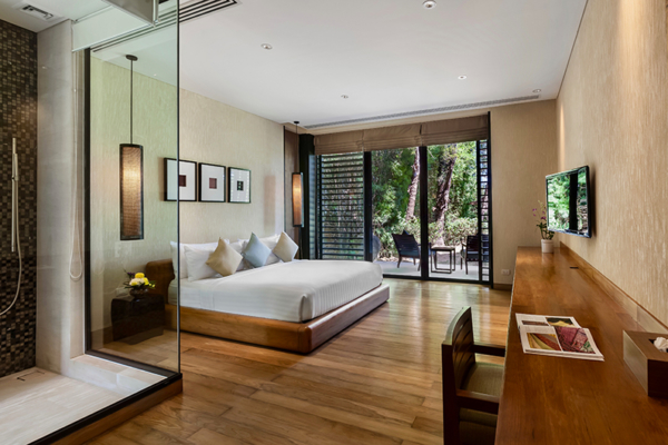 Villa Sawarin Bedroom with TV and Study Table | Phuket, Thailand