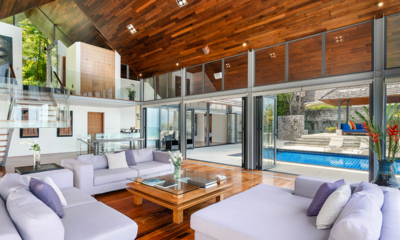 Villa Viman Indoor Living Area with Pool View | Kamala, Phuket