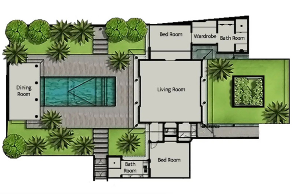 Bali Villa Samuan Villa Kalih Floorplan