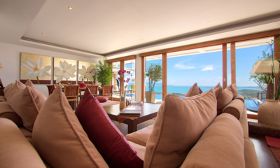 Ban Lealay Living and Dining Area with Sea View | Bophut, Koh Samui