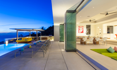 Lime Samui Villas Villa Splash Reclining Sun Loungers at Night | Nathon, Koh Samui