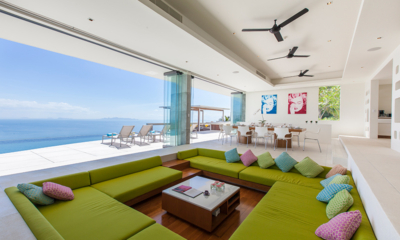 Lime Samui Villas Villa Splash Indoor Living Area with Sea View | Nathon, Koh Samui