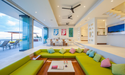 Lime Samui Villas Villa Splash Indoor Living Area with Sea View | Nathon, Koh Samui