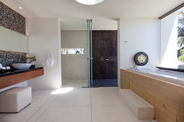 Lime Samui Villas Villa Splash Bathroom Two with Bathtub and View | Nathon, Koh Samui