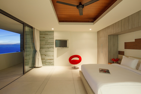 Lime Samui Villas Villa Splash Bedroom Four with Seating Area at Night | Nathon, Koh Samui