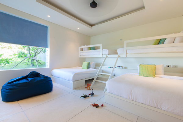 Lime Samui Villas Villa Splash Bedroom Five with Bunk Beds and View | Nathon, Koh Samui