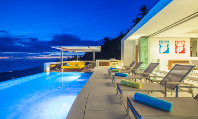 Lime Samui Villas Villa Splash Pool with Outdoor View at Night | Nathon, Koh Samui