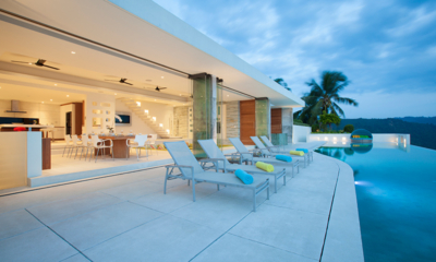 Lime Samui Villas Villa Splash Reclining Sun Loungers at Night | Nathon, Koh Samui