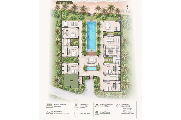 Koh Samui Miskawaan Villas Villa Frangipani Floorplan 01