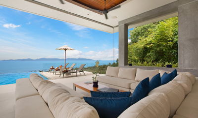 Villa Blue View Seating with Ocean Views | Bang Por, Koh Samui