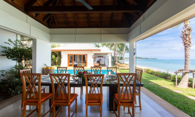 Villa Frangipani Dining Area with Sea View | Maenam, Koh Samui