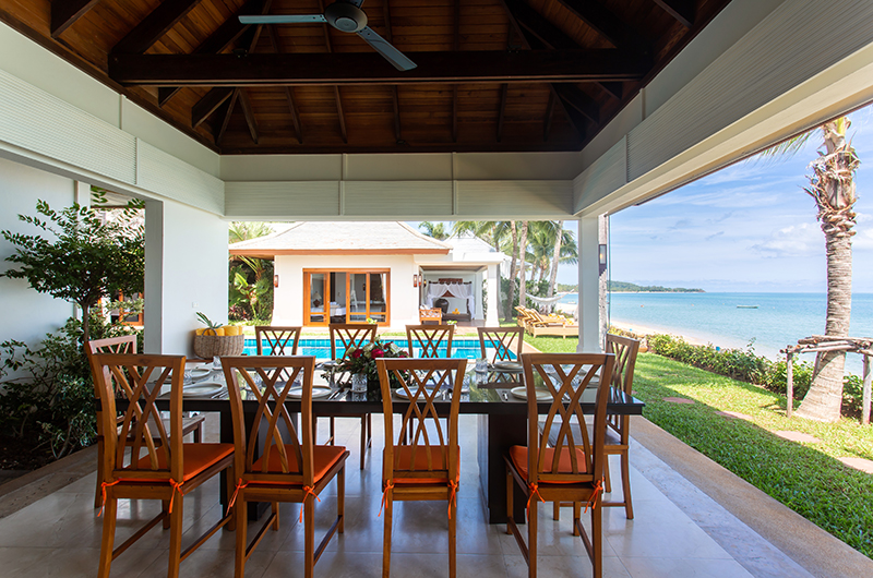 Villa Frangipani Dining Area with Sea View | Maenam, Koh Samui
