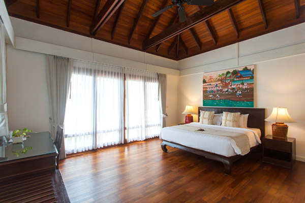 Villa Frangipani Bedroom Two with Study Area | Maenam, Koh Samui