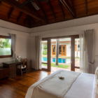 Villa Frangipani Bedroom Two with Study Area and Pool View | Maenam, Koh Samui